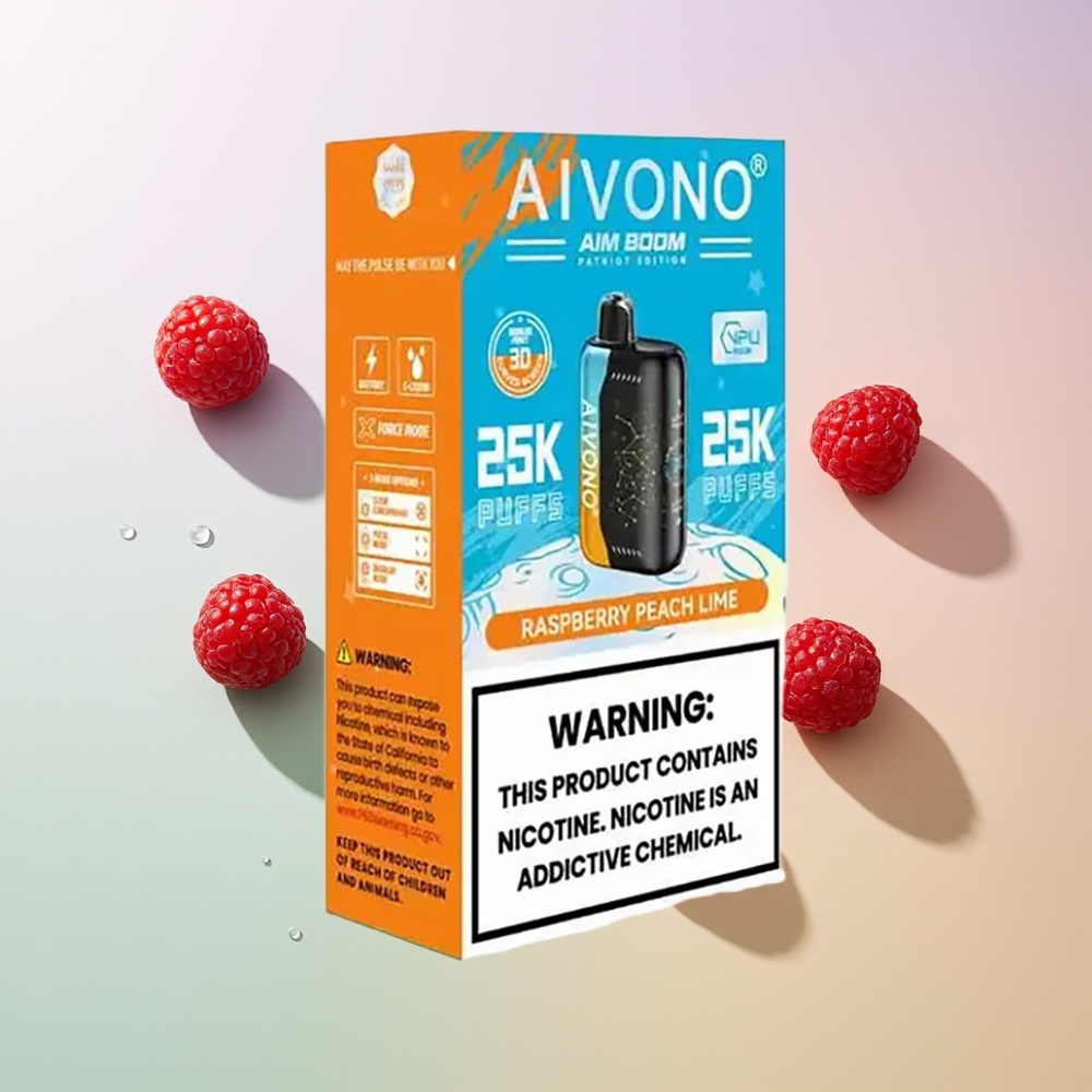 Aivono Aim Boom 25000 Puffs Typ-C Himbeere Pfirsich Limette