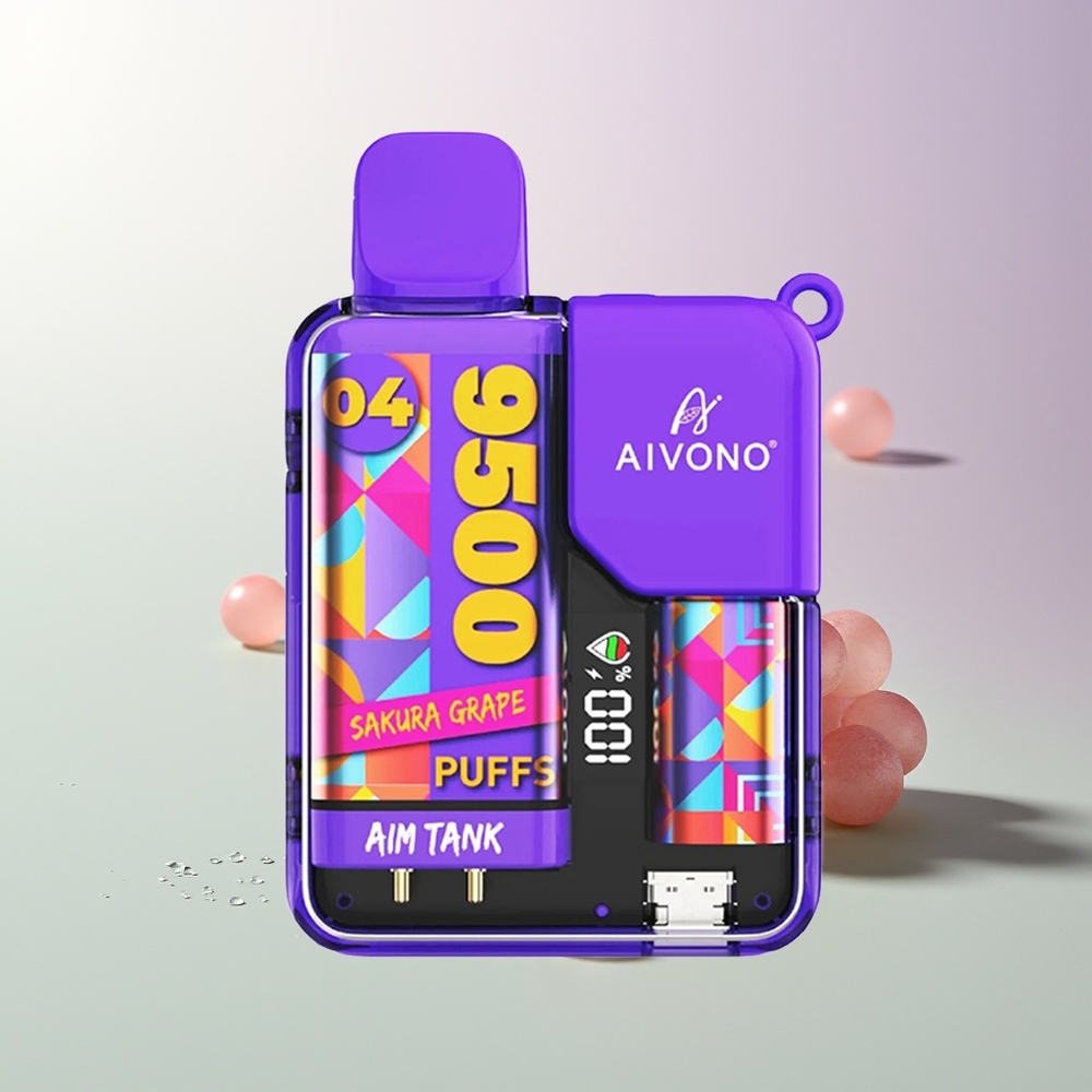 Aivono Aim-Tank 9500 Züge 18ml Sakura Traube Einweg-Vape