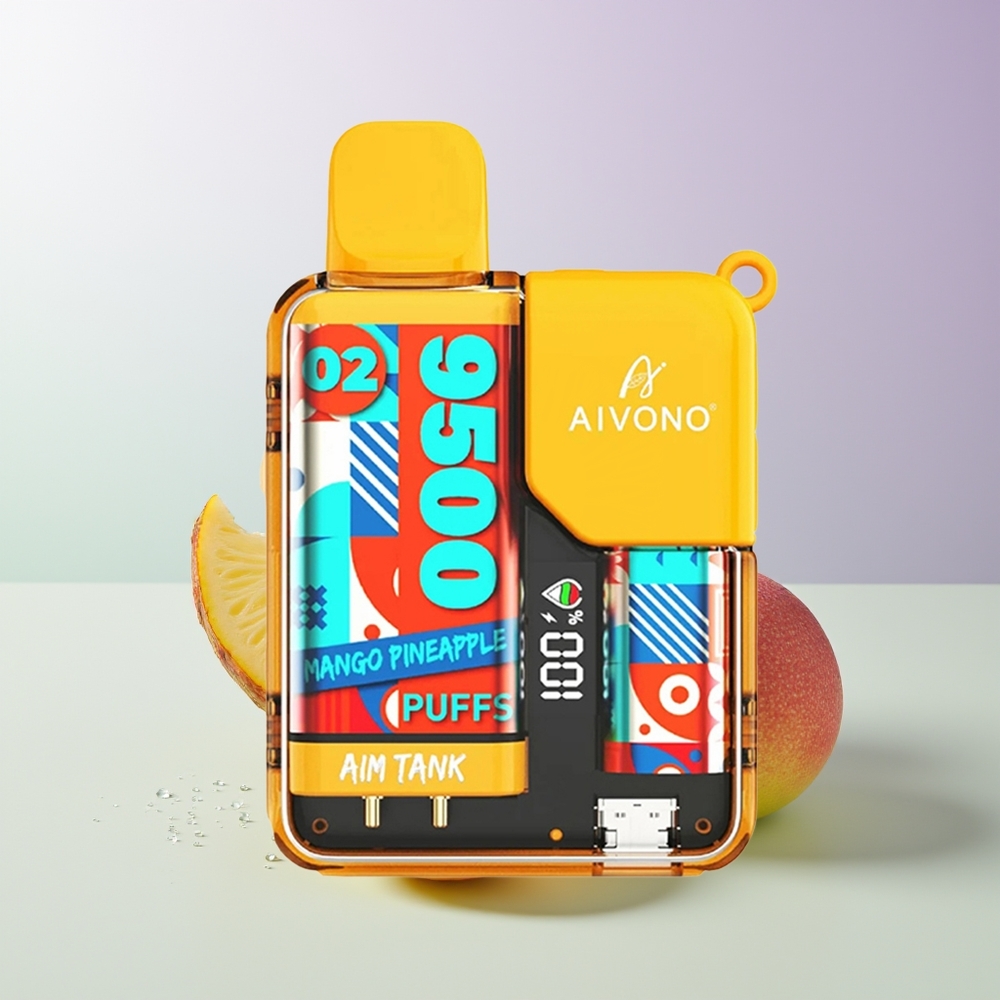 Aivono Aim-Tank 9500 Züge LCD Mango-Ananas