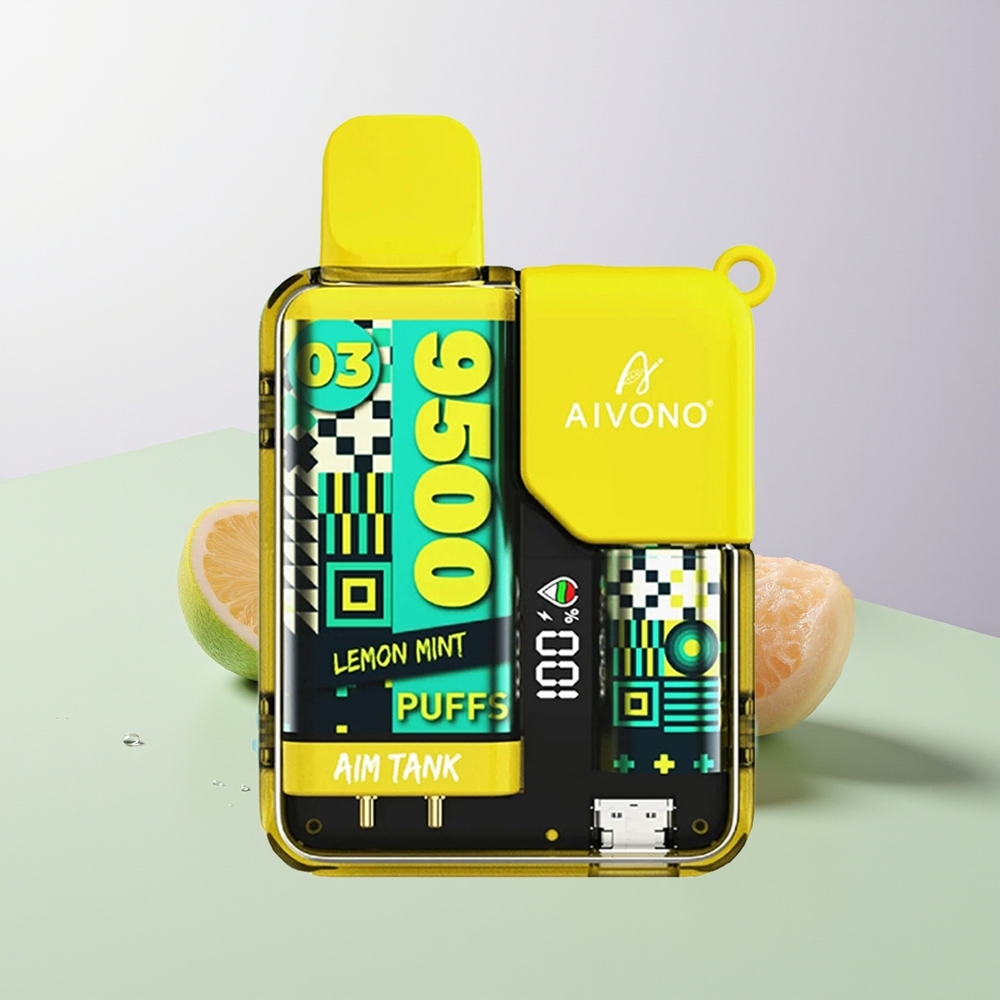 Aivono Aim-Tank 9500 Züge LCD Zitrone Minze