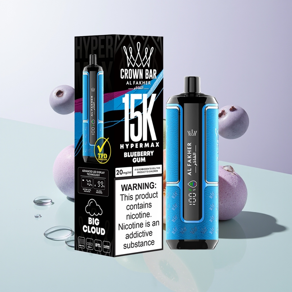 Al Fakher Crown Bar 15K DTL 600mAh Blaubeerkaugummi