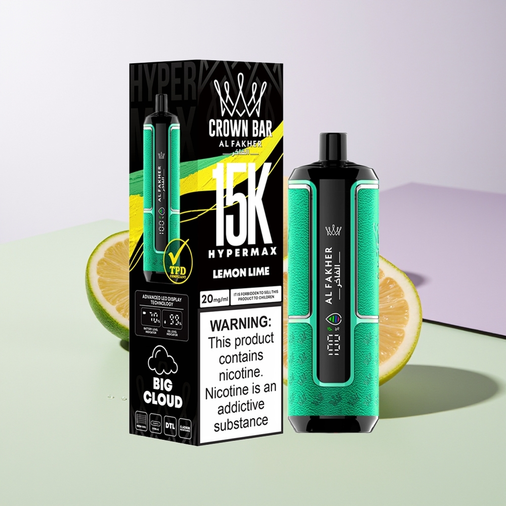 Al Fakher Crown Bar 15K Hypermax 600mAh 22ml Zitronen-Limetten