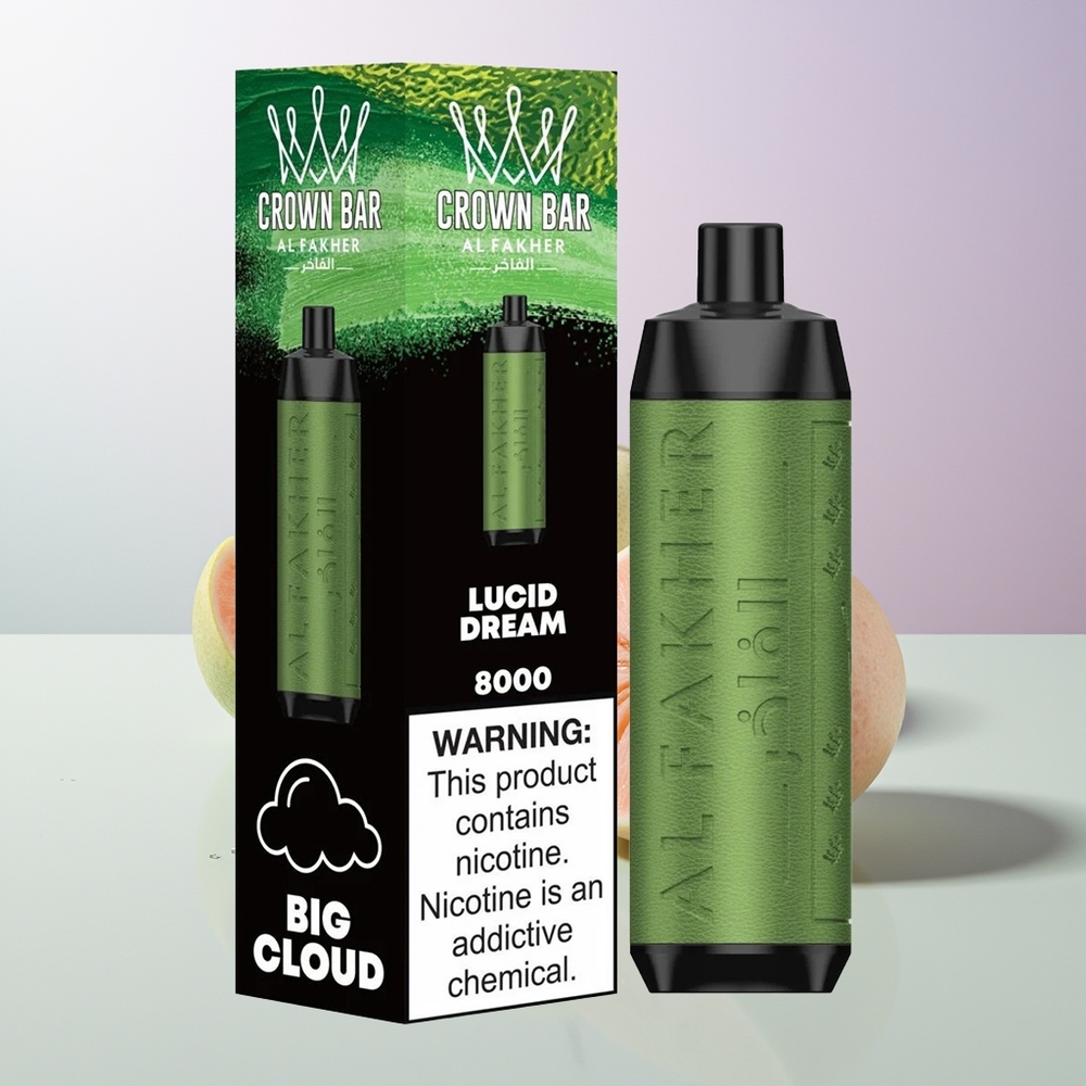 Al Fakher Crown Bar 8000 18ml 5mg Crystal Einweg Vape Klartraum