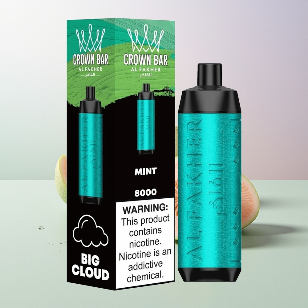 Al Fakher Crown Bar 8000 Crystal Wegwerf-E-Zigarette 600mAh 18ml Minze