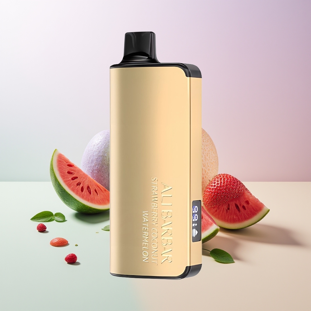 Alibarbar Ingot 9000 Züge 22ml LED Erdbeere Kokosnuss Wassermelone