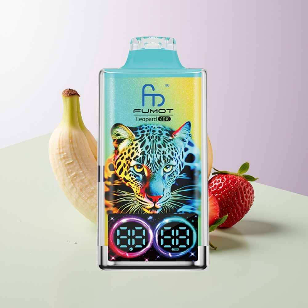 Fumot Leopard 40K Puffs Dual Mesh Erdbeere Banane