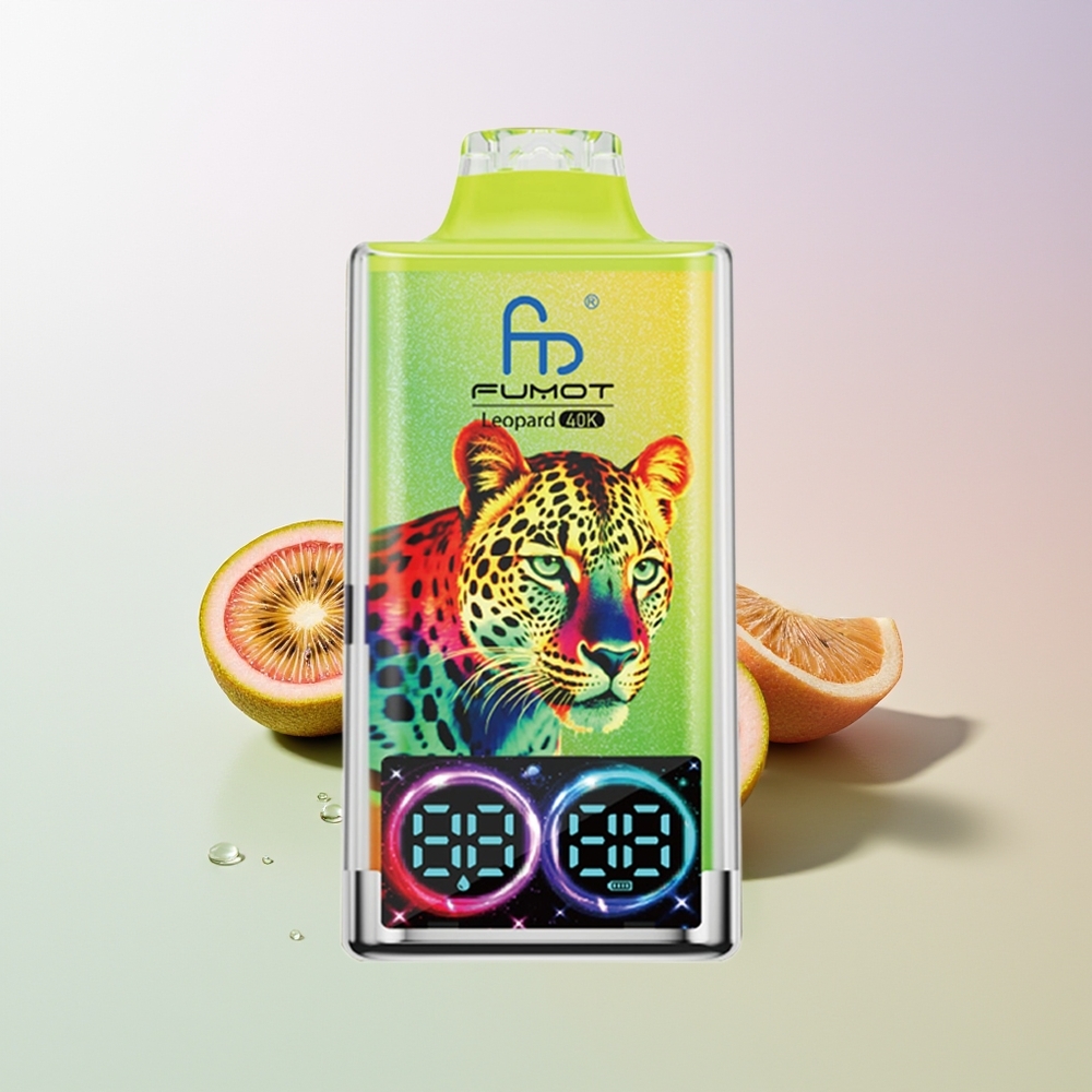 Fumot Leopard 40K Puffs Dual Mesh Typ-C-Ladung Kiwi Passionsfrucht Guave