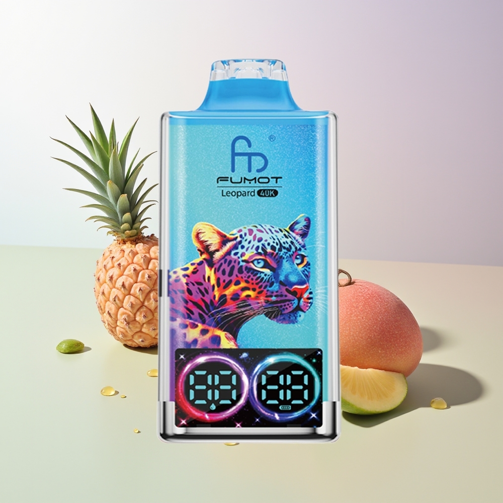 Fumot Leopard 40K Puffs Dual Mesh Type-C Pfirsich Mango Ananas