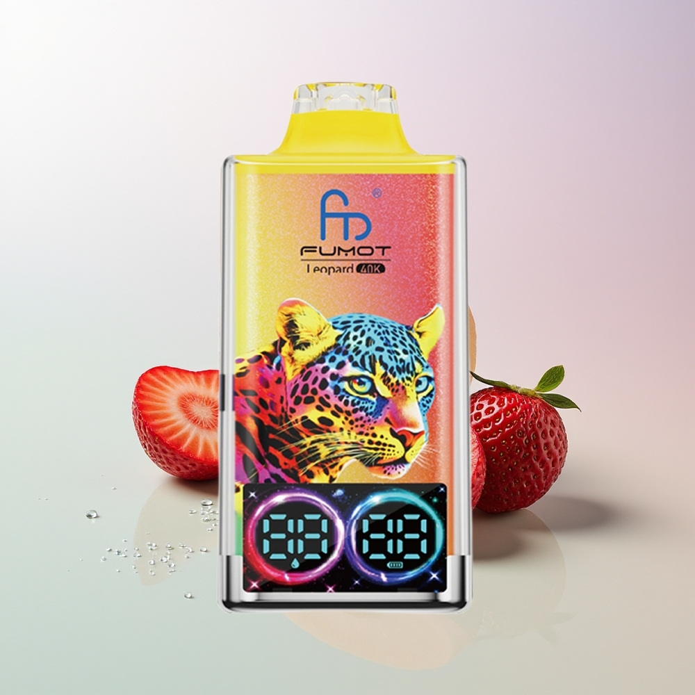 Fumot Leopard 40K Zwei Prozent Dual Mesh Erdbeer-Eis