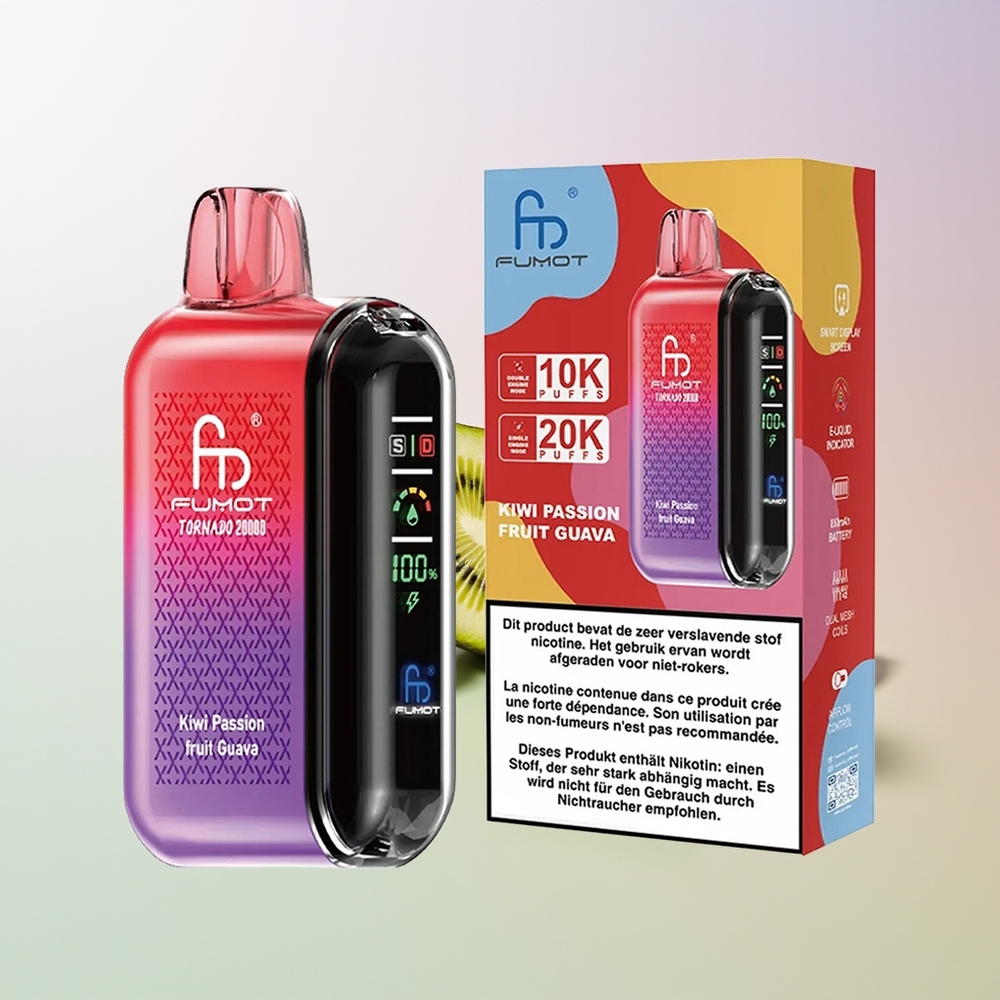 Fumot Tornado 20000 Puffs Dual Mesh Kiwi Passionsfrucht Guave