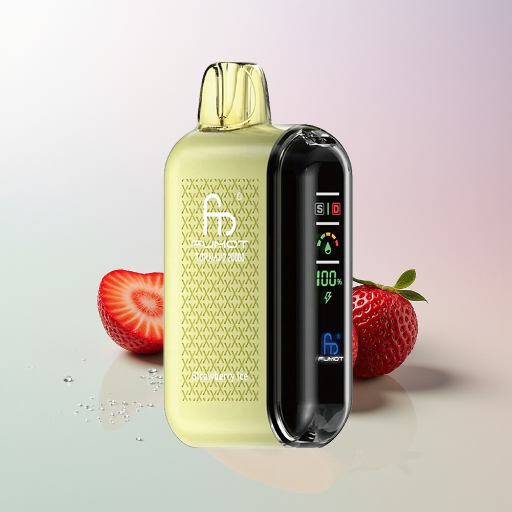 Fumot Tornado 20000 Züge Dual Mesh Erdbeer-Eis