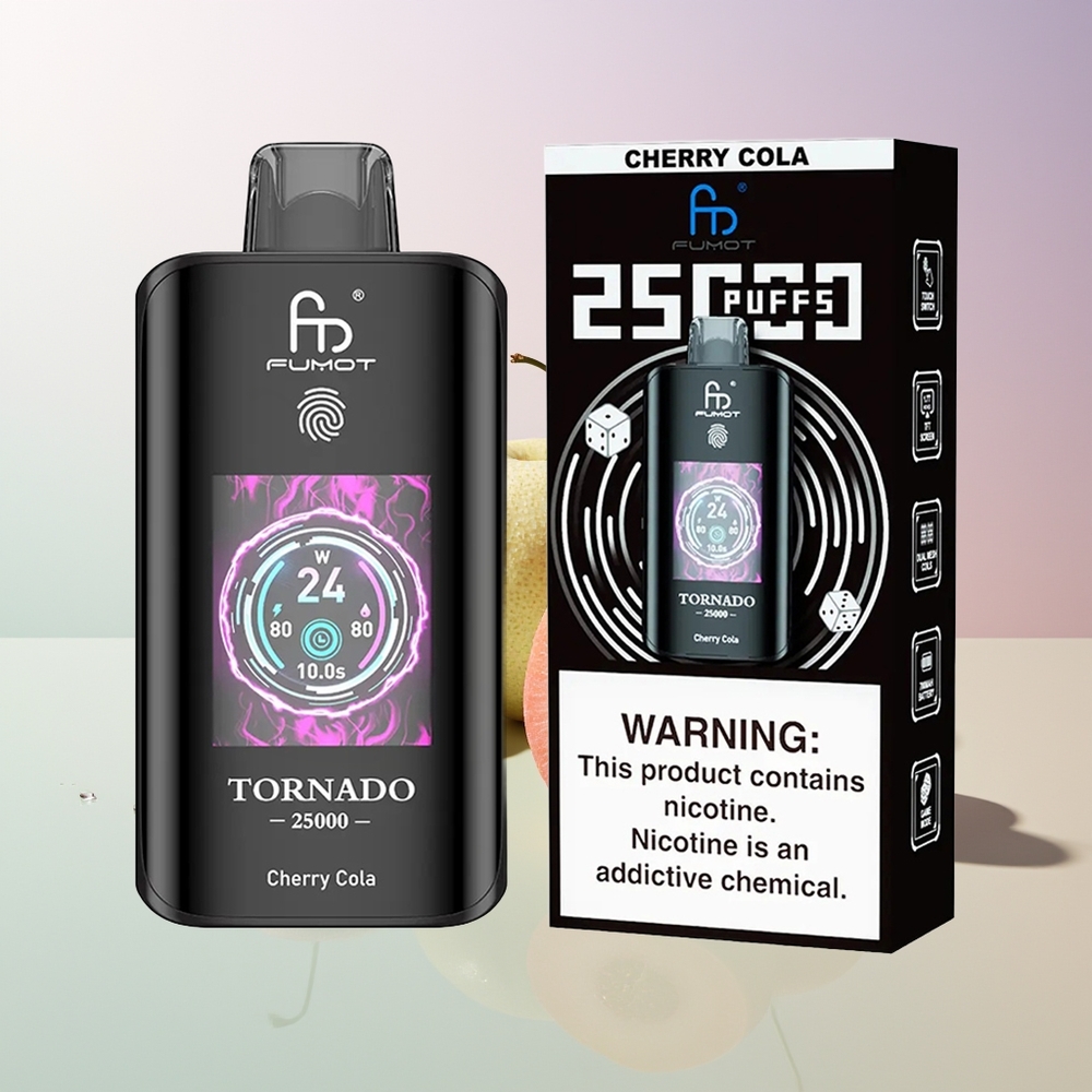 Fumot Tornado 25000 Puffs HD Screen Typ-C Kirsch-Cola