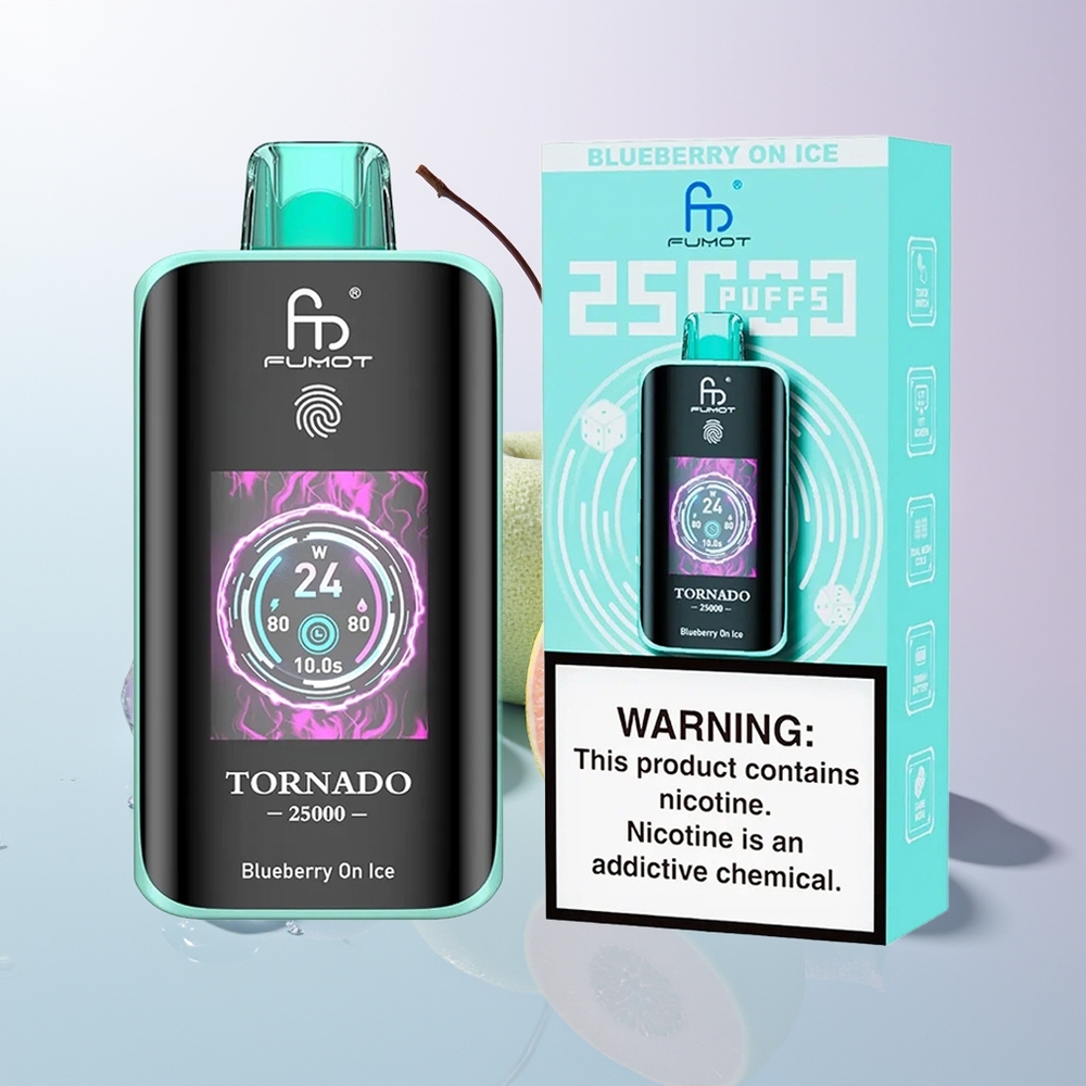 Fumot Tornado 25000 Puffs HD Screen Type-C Blaubeere On Ice