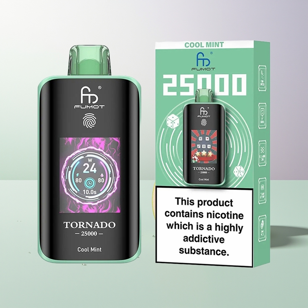 Fumot Tornado 25000 Puffs HD Screen Type-C Kühle Minze