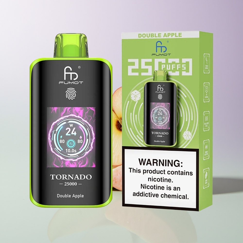 Fumot Tornado 25000 Züge HD Bildschirm 700mAh Doppel Apfel