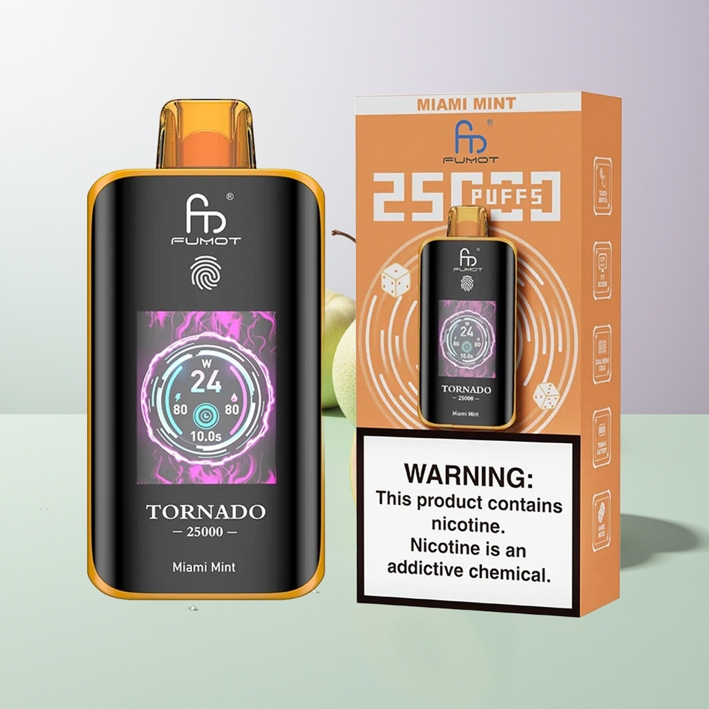Fumot Tornado 25000 Züge HD Bildschirm 700mAh Miami Minze