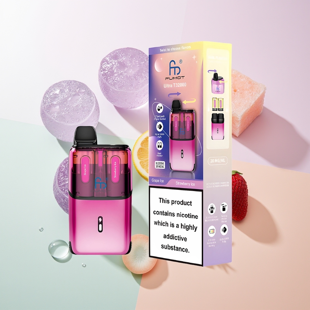 Fumot Ultra T32000 32000 Mesh Grape Eis - Erdbeer Eis