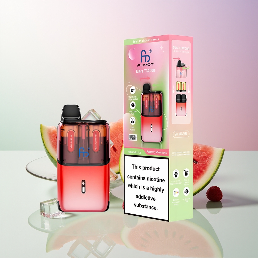 Fumot Ultra T32000 32000 Puffs Typ-C Wassermelone-Eis - Himbeer-Wassermelone