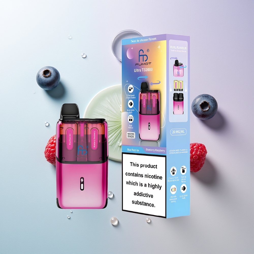 Fumot Ultra T32000 32000 Puffs Type-C Blau Razz Eis - Blaubeere Himbeere