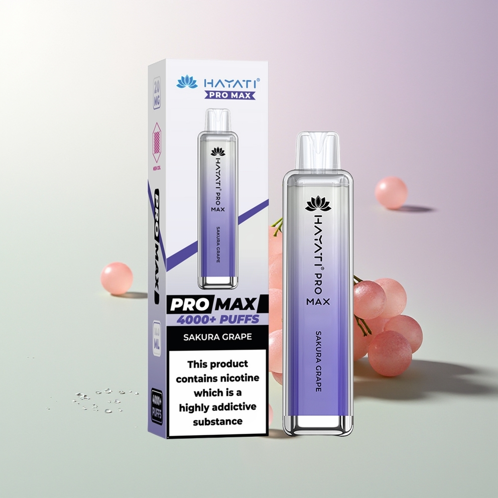 Hayati Pro Max 4000 Puffs LED Kirschtraube