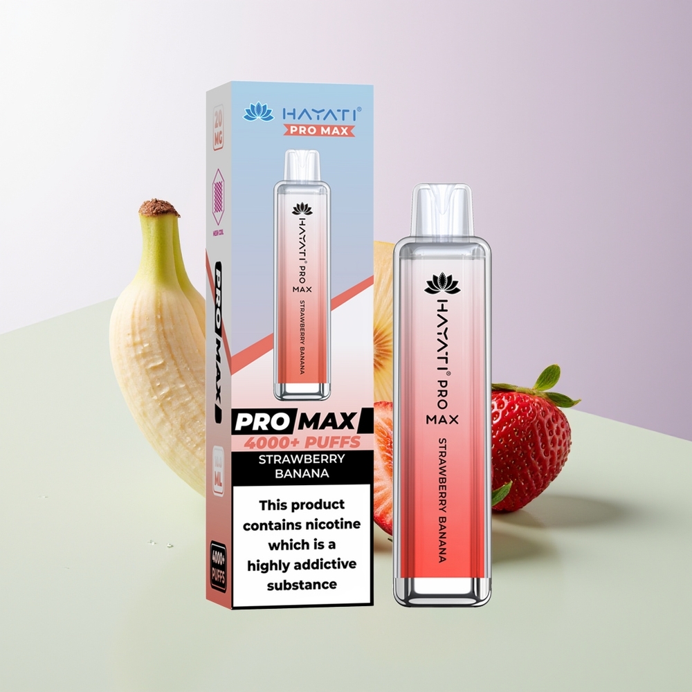 Hayati Pro Max 4000 Züge 5% Nikotin Erdbeere Banane