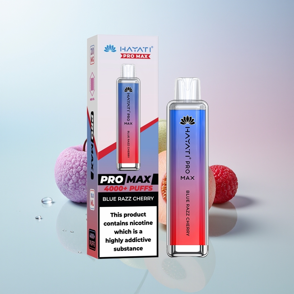 Hayati Pro Max 4000 Züge Dual Mesh Coil Blaue Himbeere Kirsche