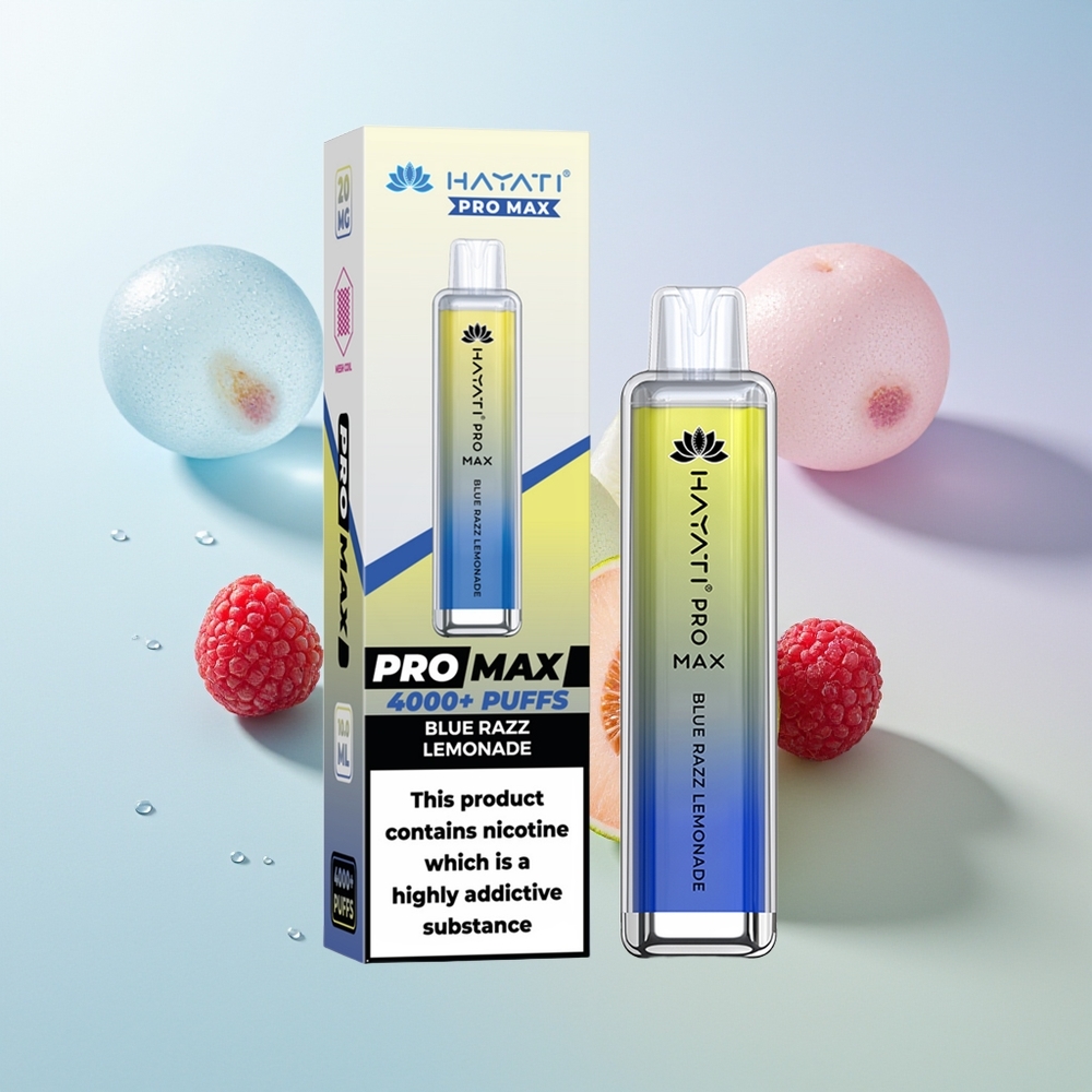 Hayati Pro Max 4000 Züge Dual Mesh Coil Blaue Himbeere Limonade