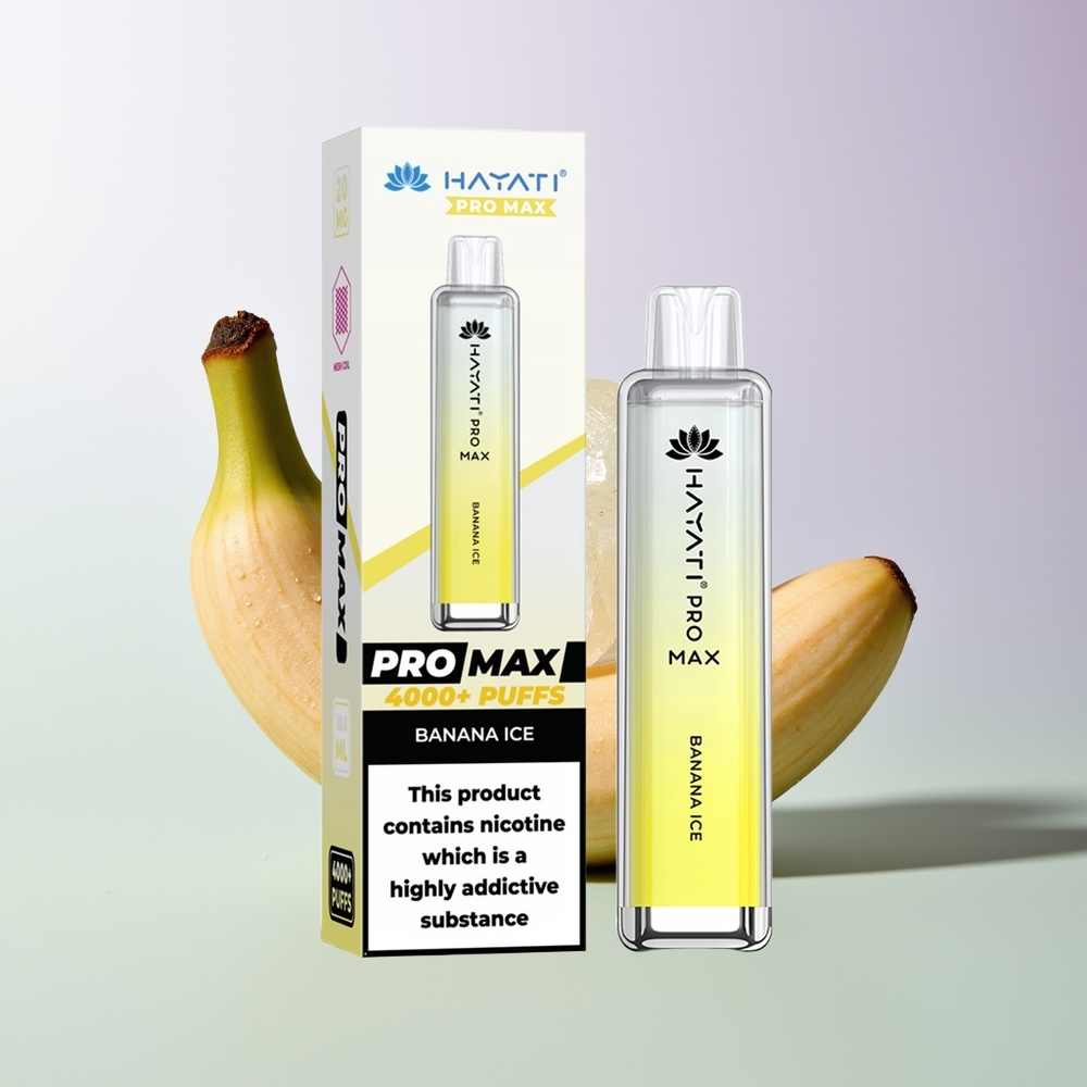 Hayati Pro Max 4000 Züge Dual Mesh Coil Wiederaufladbar Bananeneis