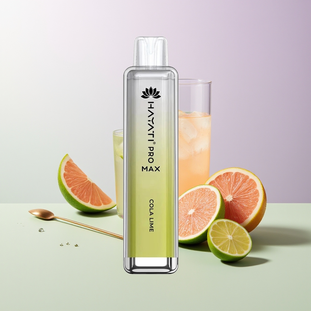 Hayati Pro Max 4000 Züge Rechargeable Dual Mesh Cola Limette