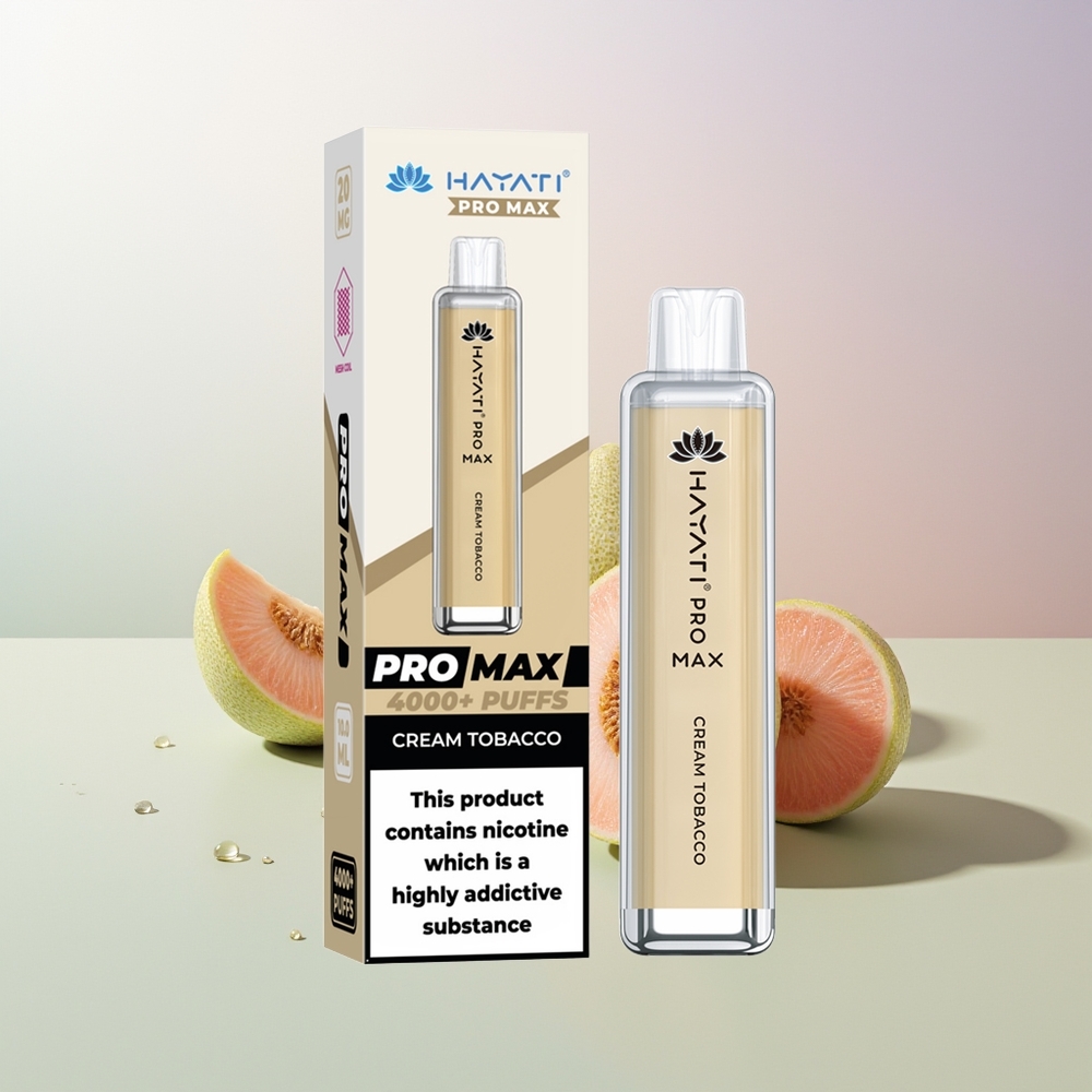 Hayati Pro Max 4000 Züge Wiederaufladbar Cremiger Tabak