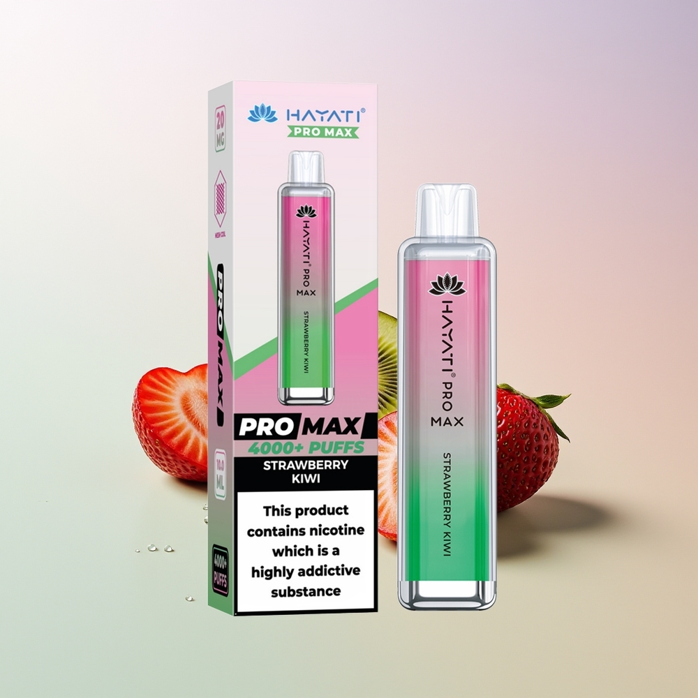 Hayati Pro Max 4000 Züge Wiederaufladbar Erdbeer Kiwi