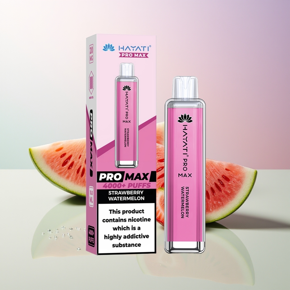 Hayati Pro Max 4000 Züge Wiederaufladbar Erdbeer Wassermelone