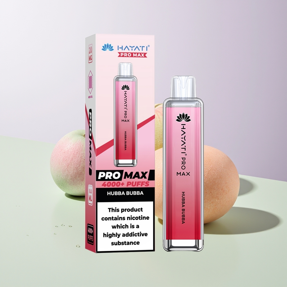 Hayati Pro Max 4000 Züge Wiederaufladbar Hubba Bubba