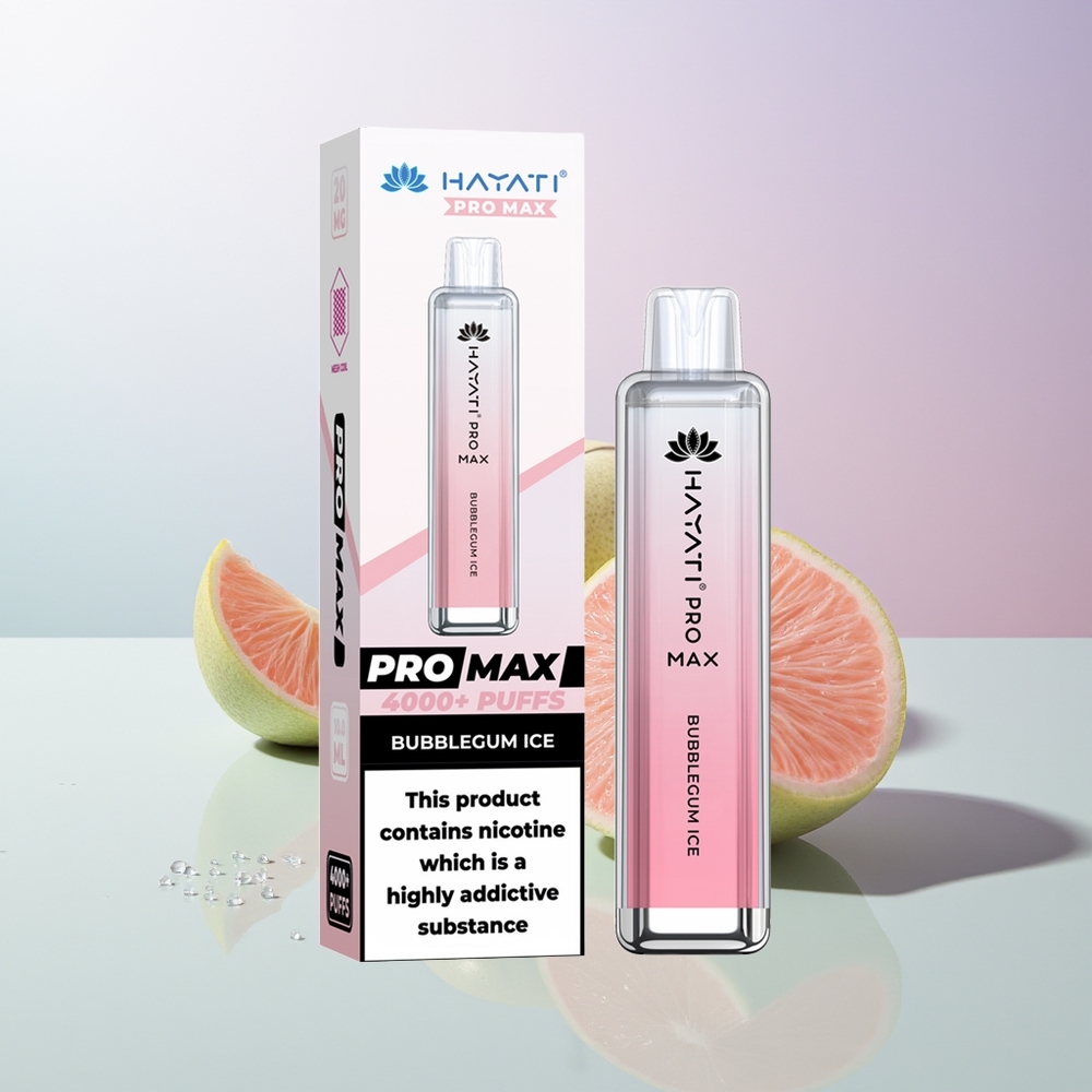 Hayati Pro Max 4000 Züge Wiederaufladbar Kaugummi Eis