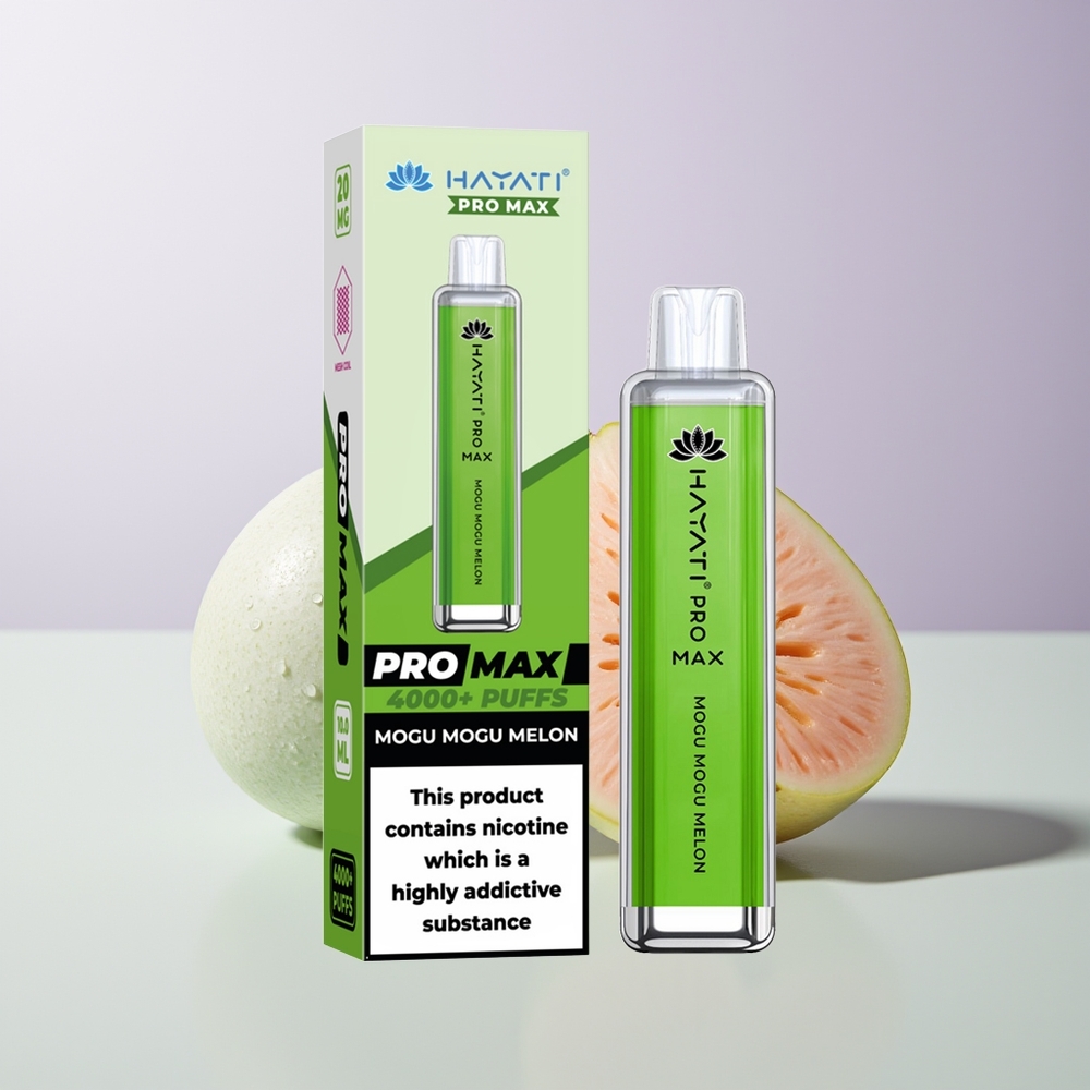 Hayati Pro Max 4000 Züge Wiederaufladbar Mogu Mogu Melone
