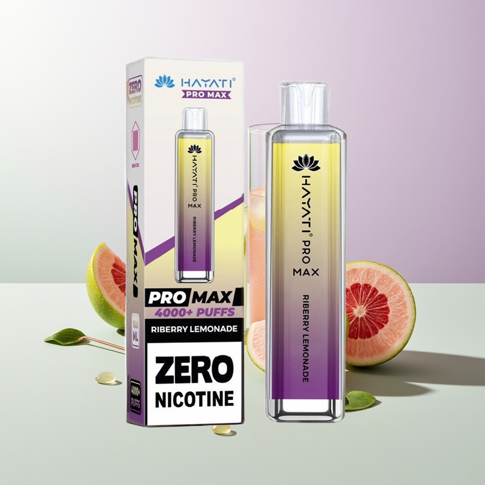 Hayati Pro Max 4000 Züge Wiederaufladbar Riberry Limonade