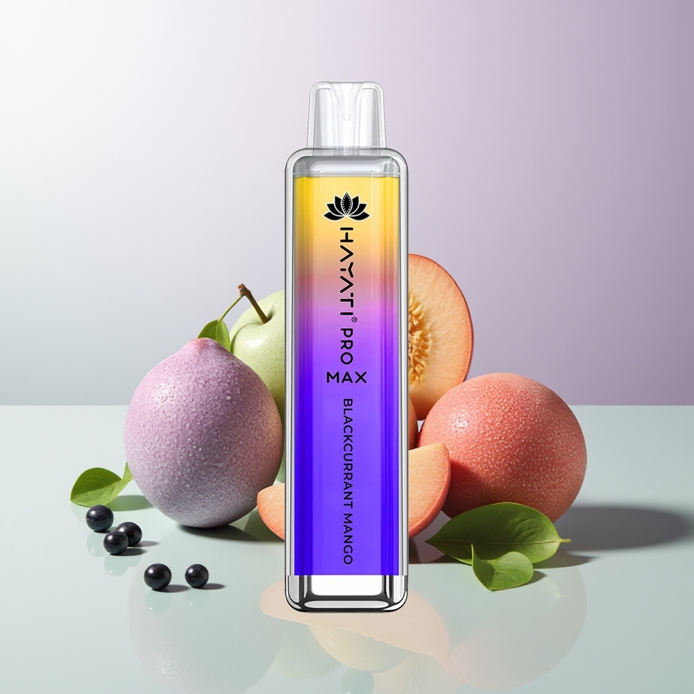 Hayati Pro Max 4000 Züge wiederaufladbar Schwarzjohannisbeere Mango