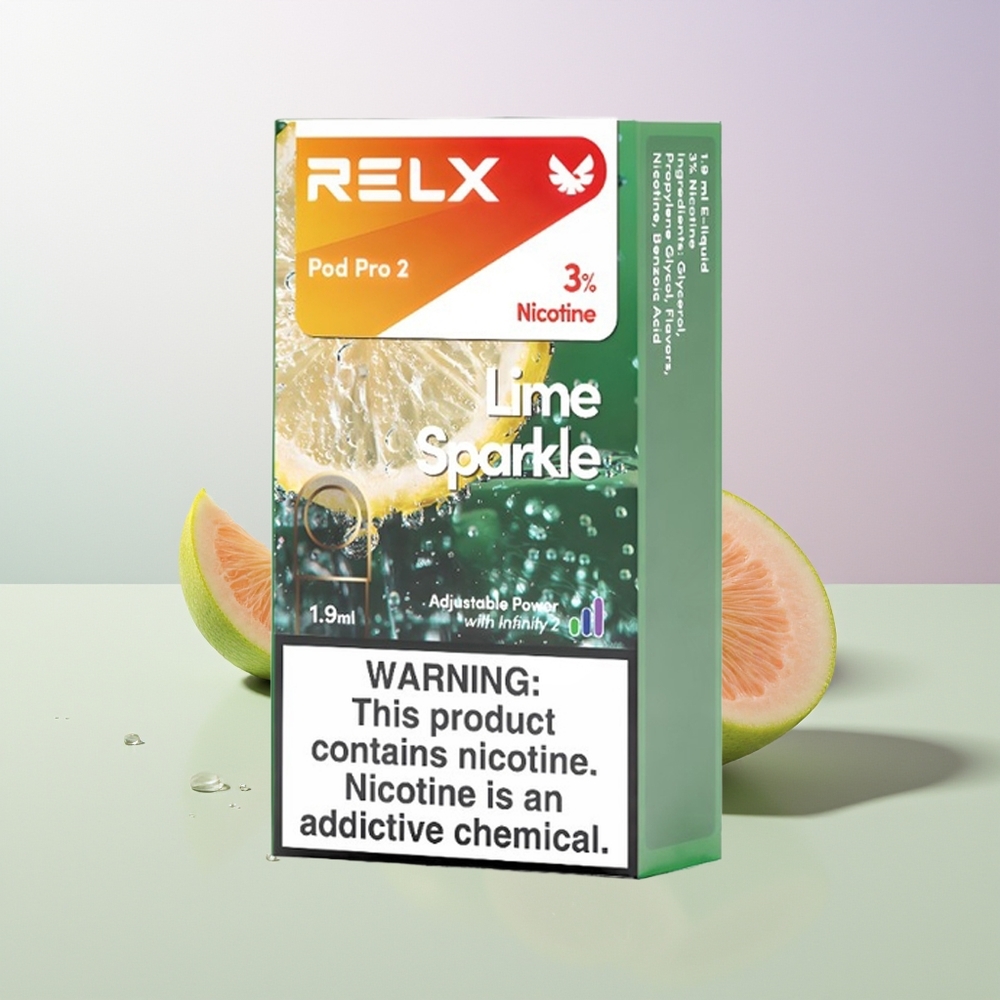RELX Pod Pro 2 600 Züge 1.9ml Limetten Glitzern