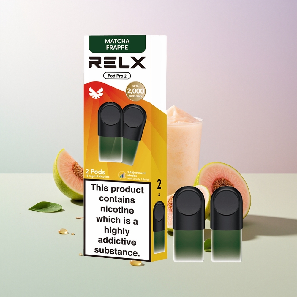 RELX Pod Pro 2 600 Züge 1,9ml Tee-Matcha Frappe Tee