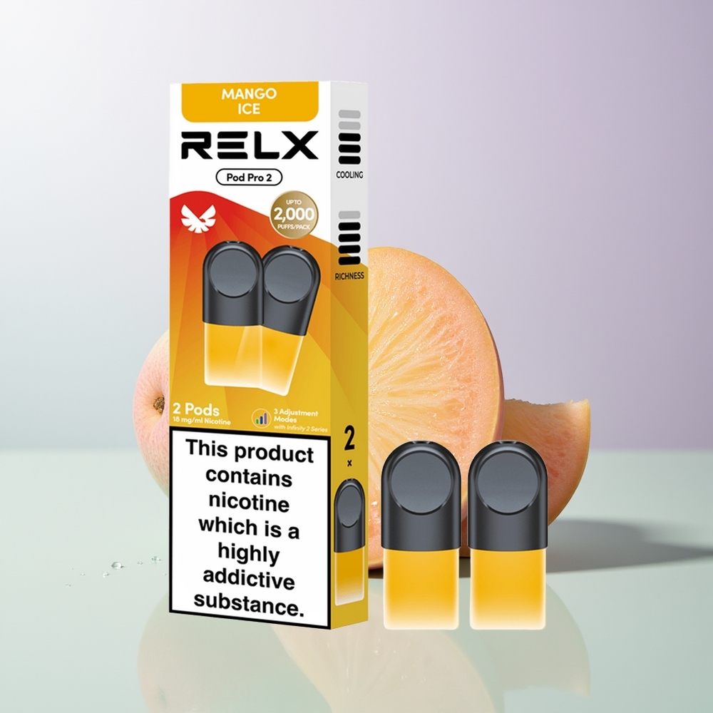 RELX Pod Pro 2 600 Züge 3 Spannungseinstellungen Mango Eis